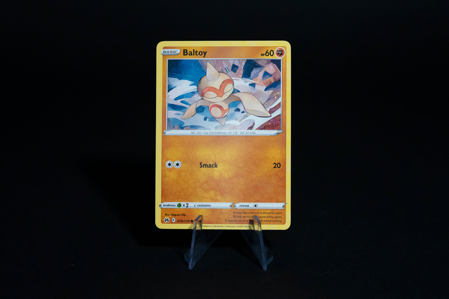 070/159, Baltoy, Pokemon, Crown Zenith, 2023, Common, Ungraded, English