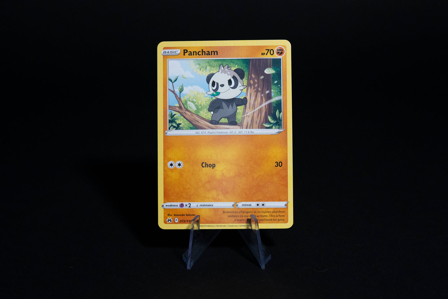 072/159, Pancham, Pokemon, Crown Zenith, 2023, Common, Ungraded, English