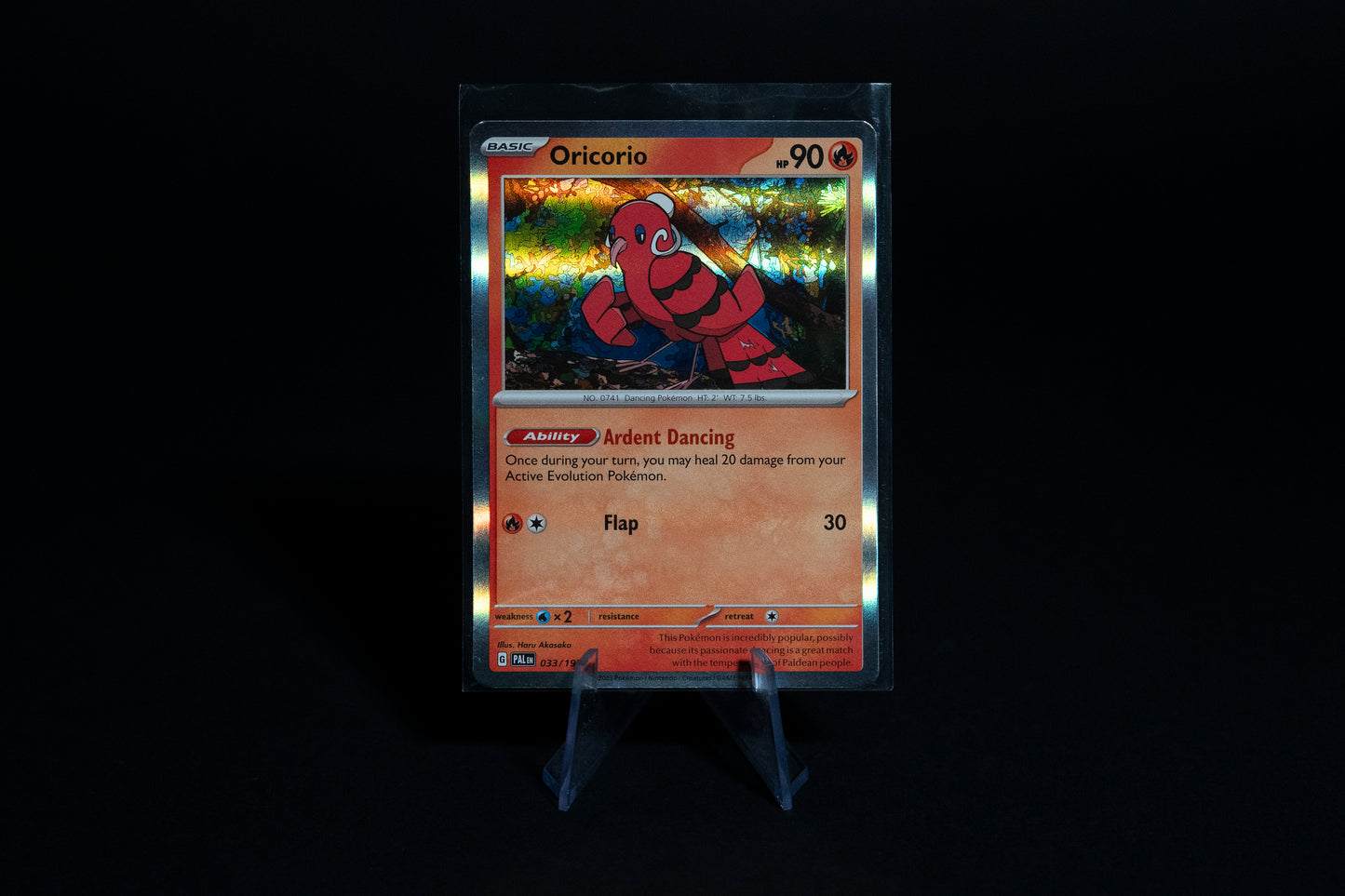 033/193, Oricorio, Pokemon, Scarlet & Violet, Paldea Evolved, 2023, Rare, Reverse Holo, Ungraded, English