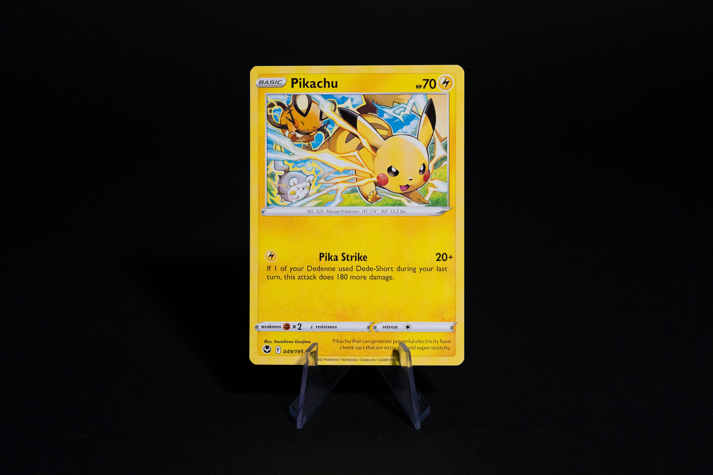 049/195, Pikachu, Pokemon, Silver Tempest, 2022, Common, Ungraded, English