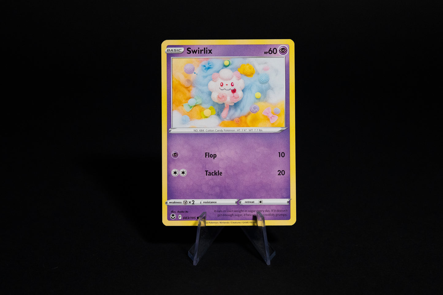 083/195, Swirlix, Pokemon, Silver Tempest, 2022, Common, Ungraded, English