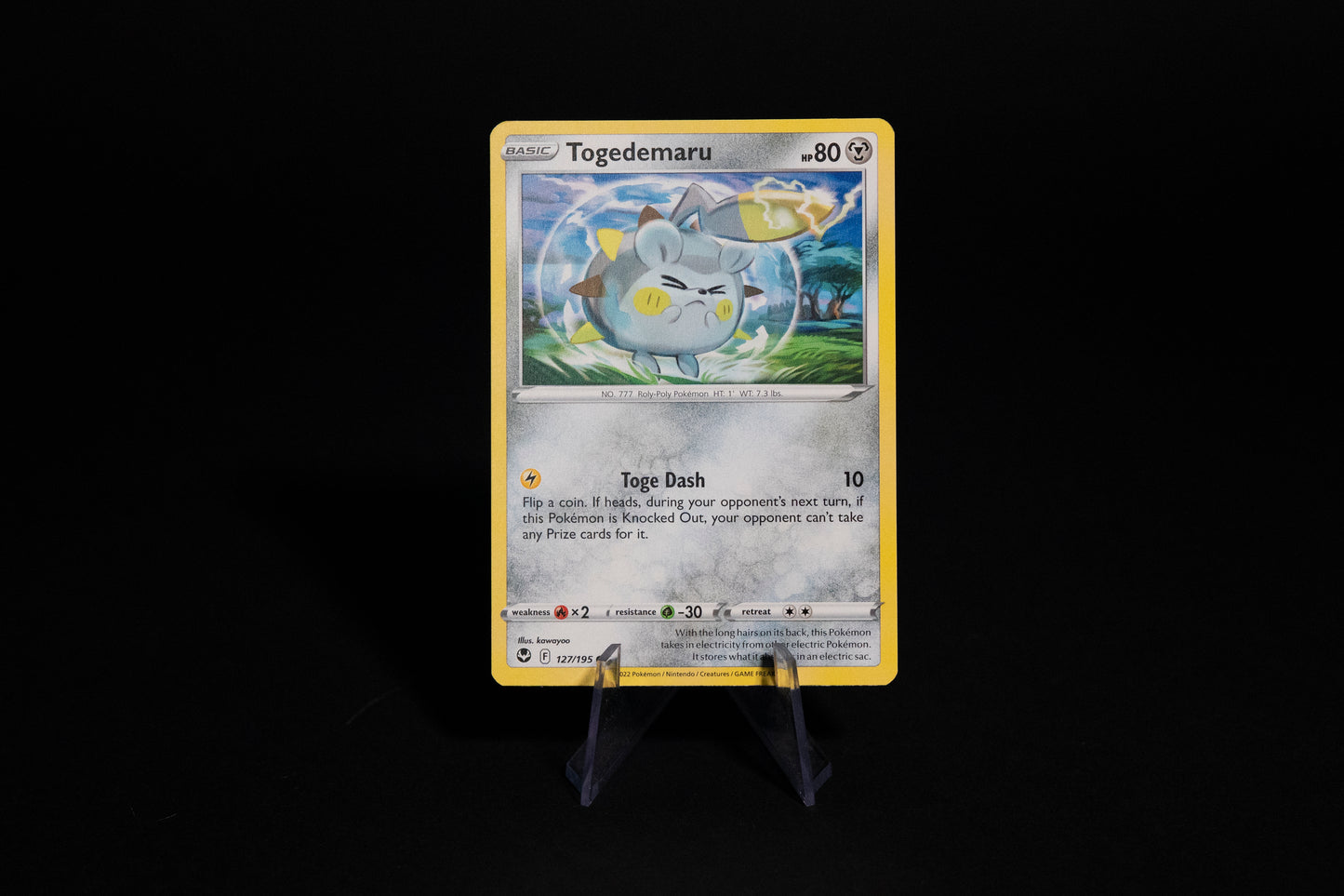 127/195, Togedemaru, Pokemon, Silver Tempest, 2022, Common, Ungraded, English