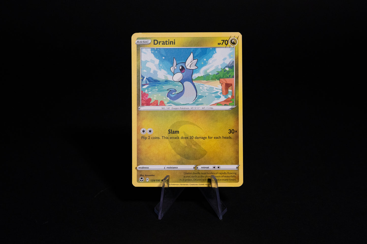 129/195, Dratini, Pokemon, Silver Tempest, 2022, Common, Ungraded, English