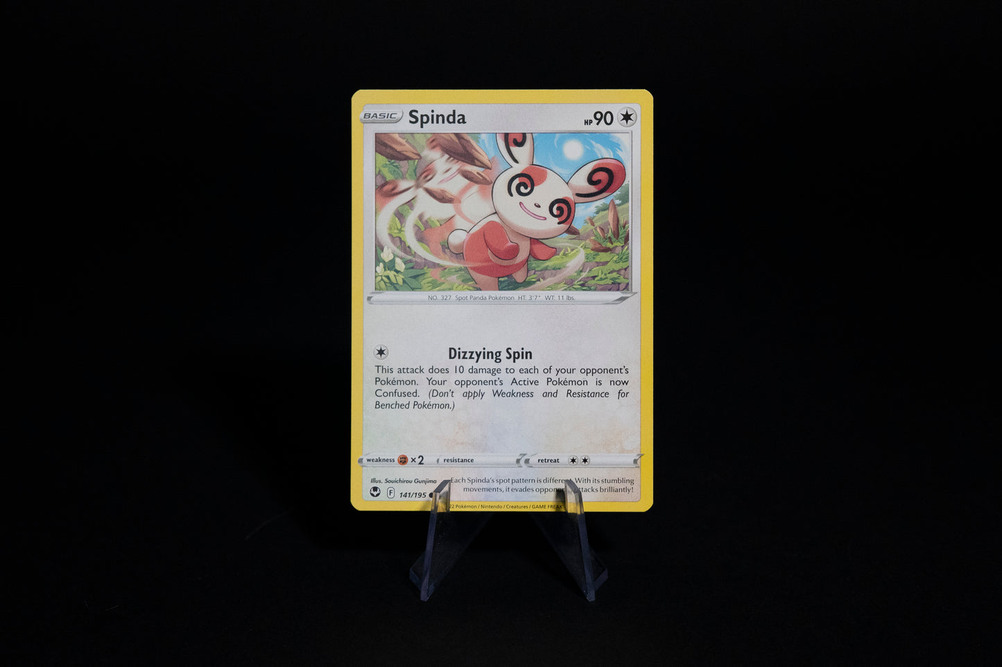 141/195, Spinda, Pokemon, Silver Tempest, 2022, Common, Ungraded, English