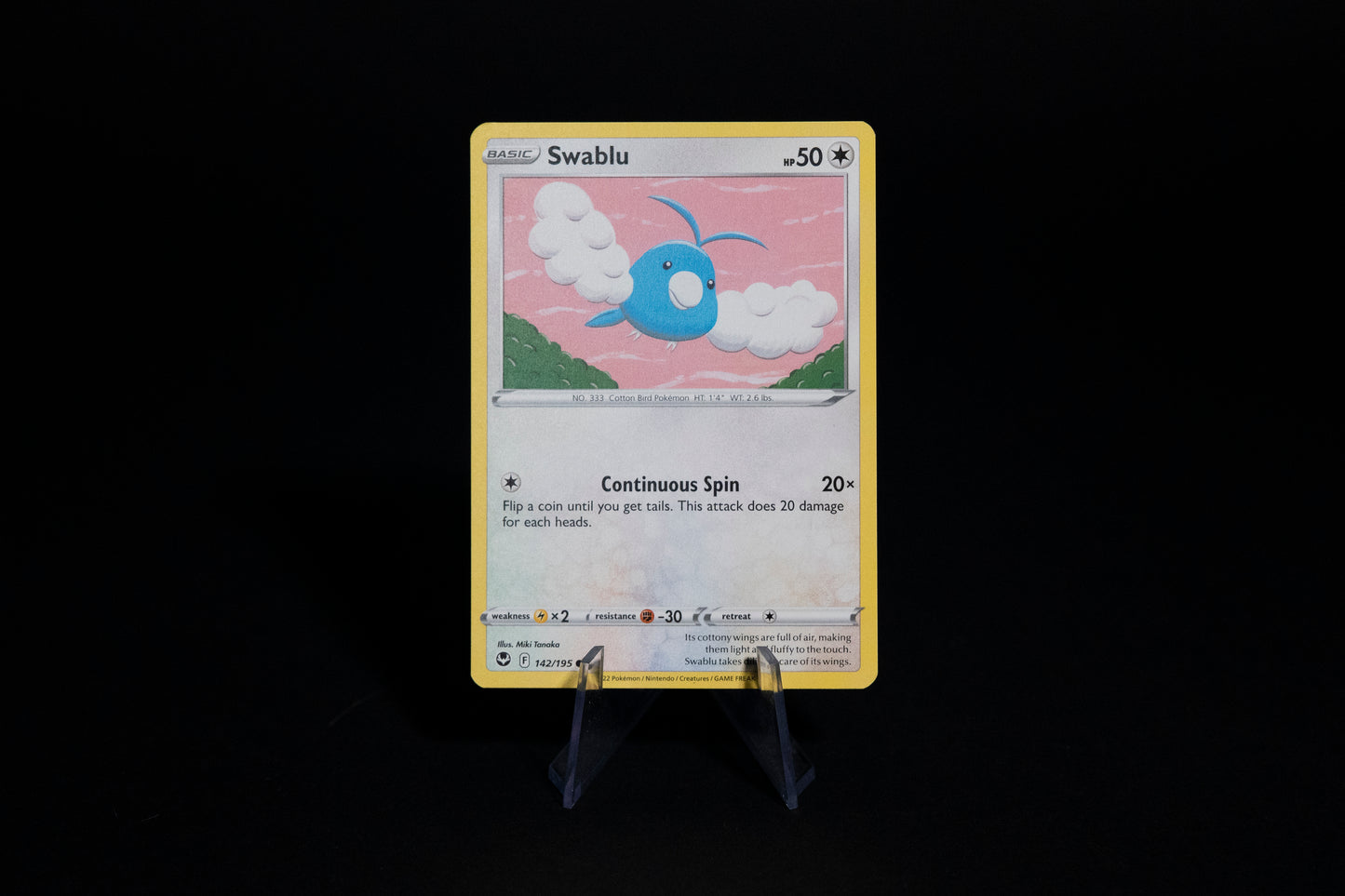 142/195, Swablu, Pokemon, Silver Tempest, 2022, Common, Ungraded, English