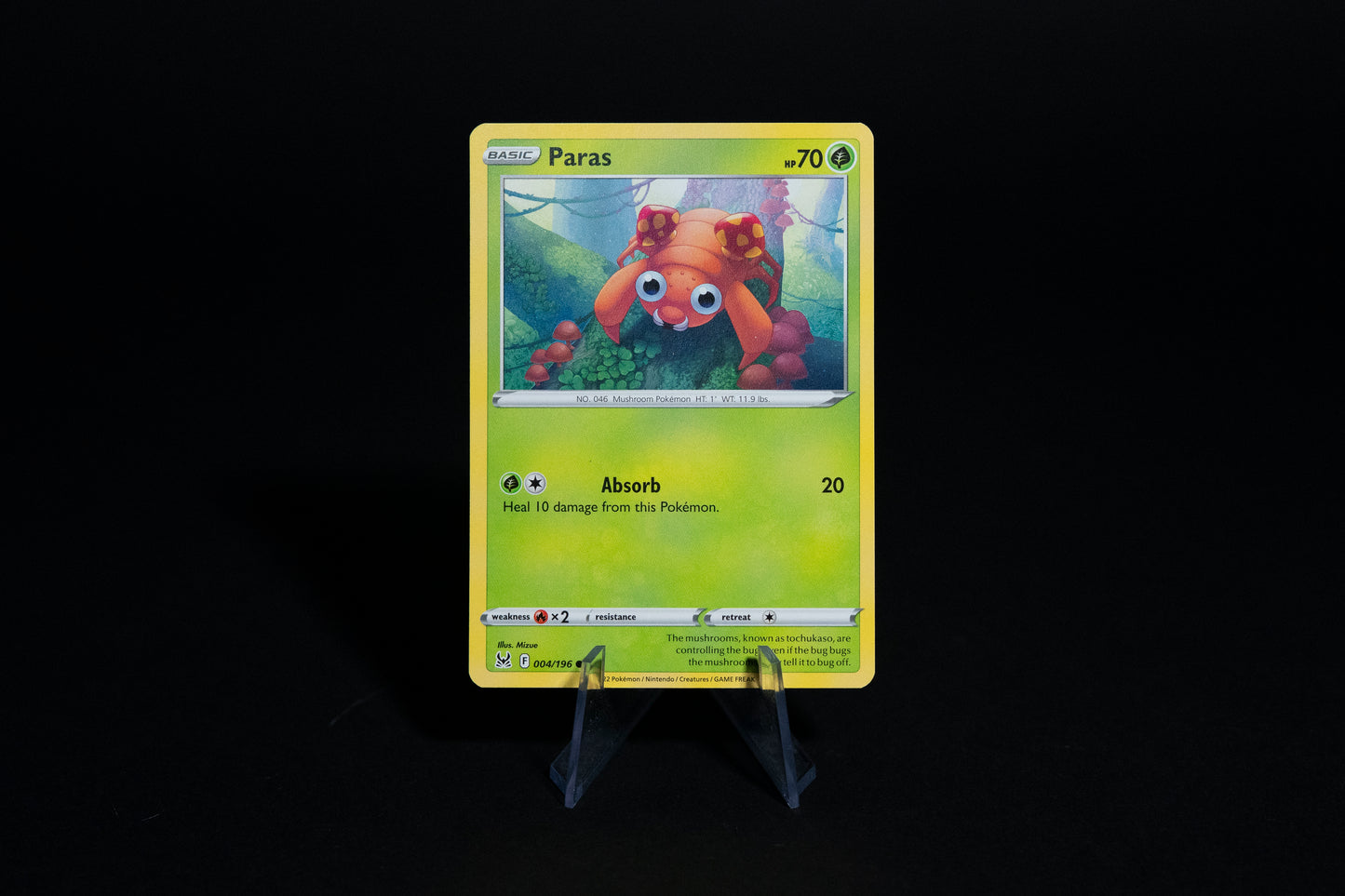 004/196, Paras, Pokemon, Lost Origin 2022, Common, Ungraded, English