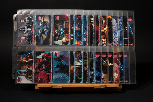 Batman & Robin Widevision Trading Cards, Skybox, 1997, Complete Base Set (1-70) in binder pages