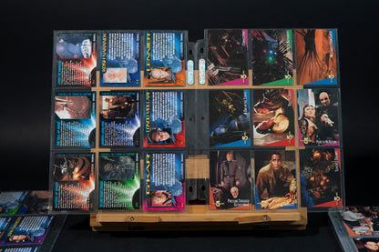 Babylon 5 Trading Cards, SkyBox, 1996, Complete Base Set (1-60) Bundle with Trivia, Creator, and Coming of Shadows cards in binder pages