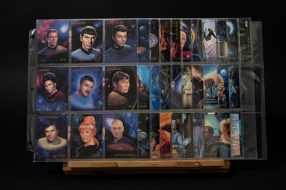 Star Trek Master Series Trading Cards, Skybox, 1993, Complete Base Set  PLUS S-3 S-4 & 2 Prototype Cards, in binder pages