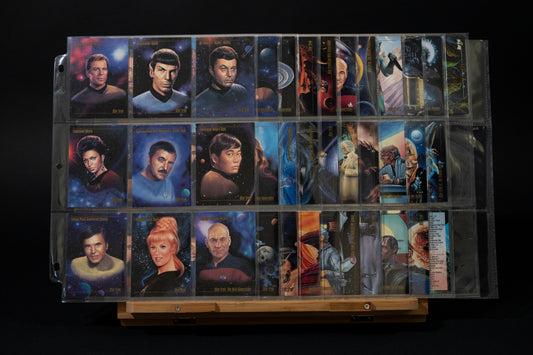 Star Trek Master Series Trading Cards, Skybox, 1993, Complete Base Set  PLUS S-3 S-4 & 2 Prototype Cards, in binder pages