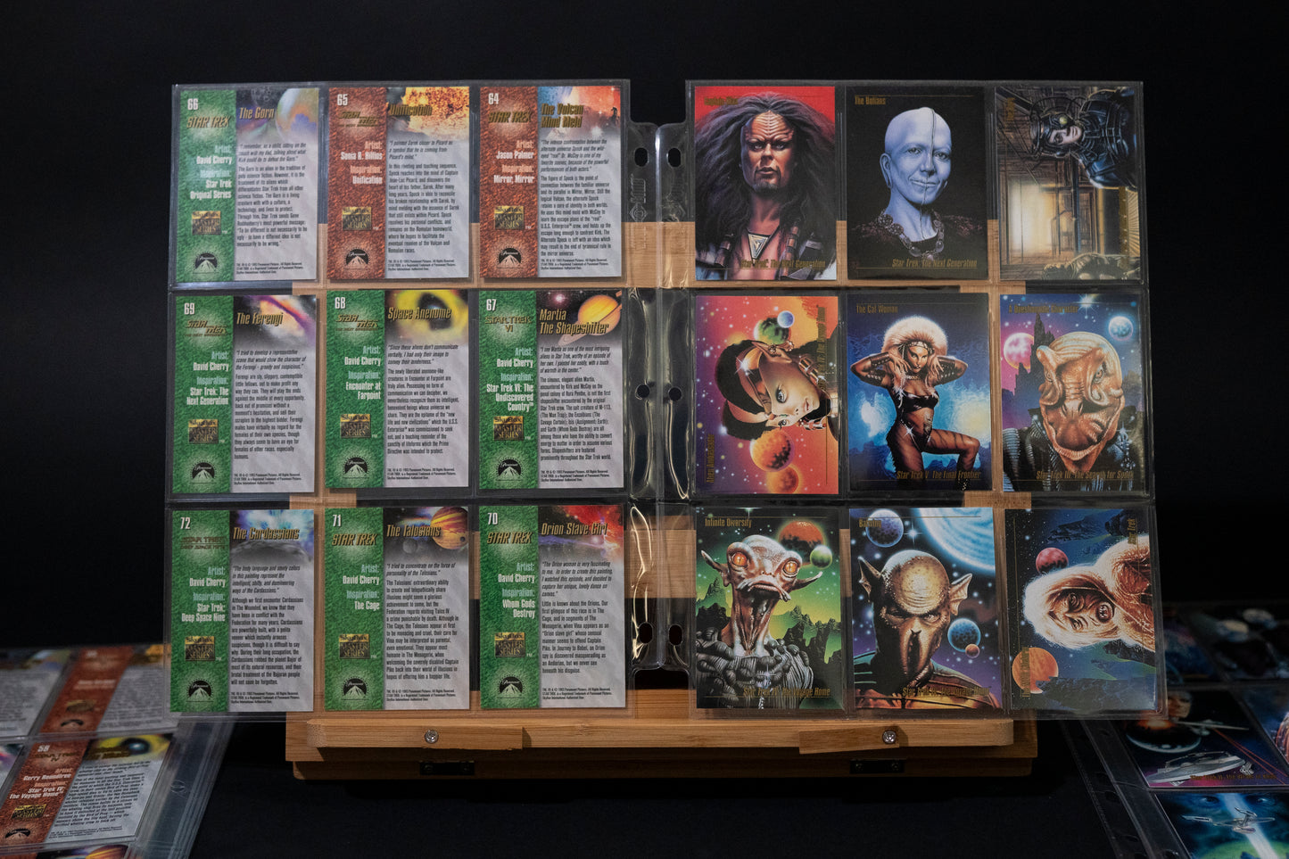 Star Trek Master Series Trading Cards, Skybox, 1993, Complete Base Set  PLUS S-3 S-4 & 2 Prototype Cards, in binder pages