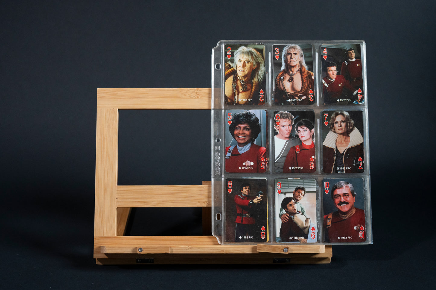 Star Trek II : The Wrath of Khan Playing Cards, PPC, 1982, Complete Set/Deck (54 cards) in binder pages