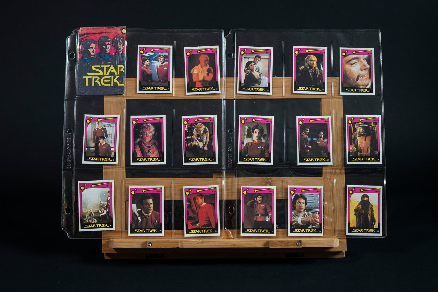 Star Trek II : The Wrath of Khan Trading Cards, Monty Gum, 1982, Complete Set (1-100) in binder pages