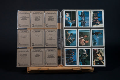 Star Trek III : The Search for Spock Trading Cards, FTCC, 1984, Complete Set (1-60 Base set PLUS 1-20 Ship cards) in binder pages