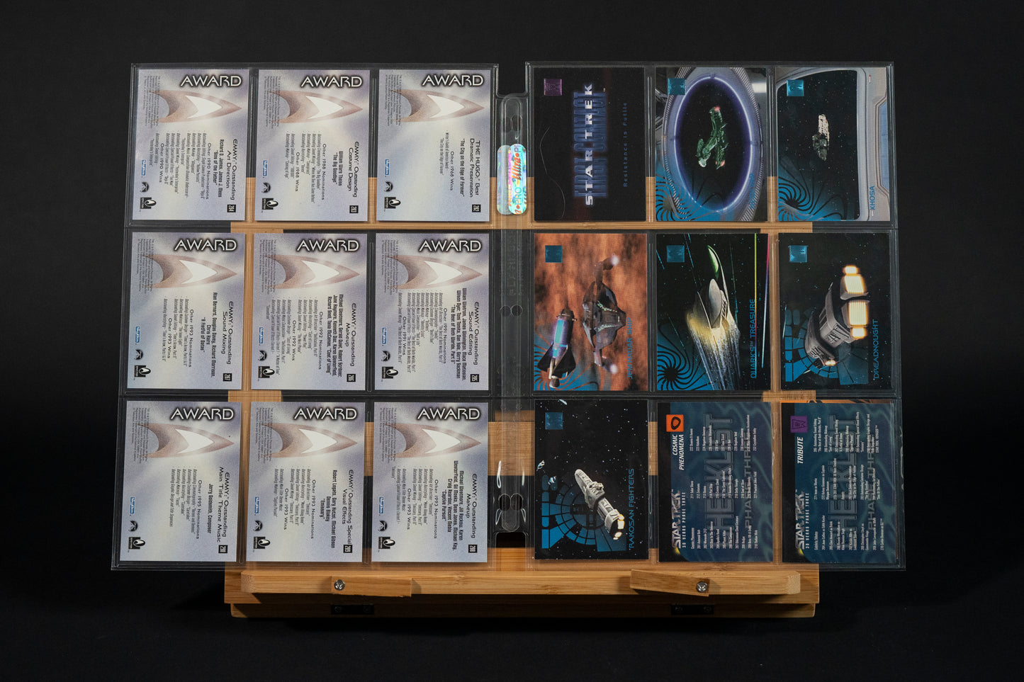 30 Years of Star Trek : Phase Three Trading Cards, Skybox, 1996, Card Bundle including Blueprint Poster Chase Set in Binder Pages (84 cards)