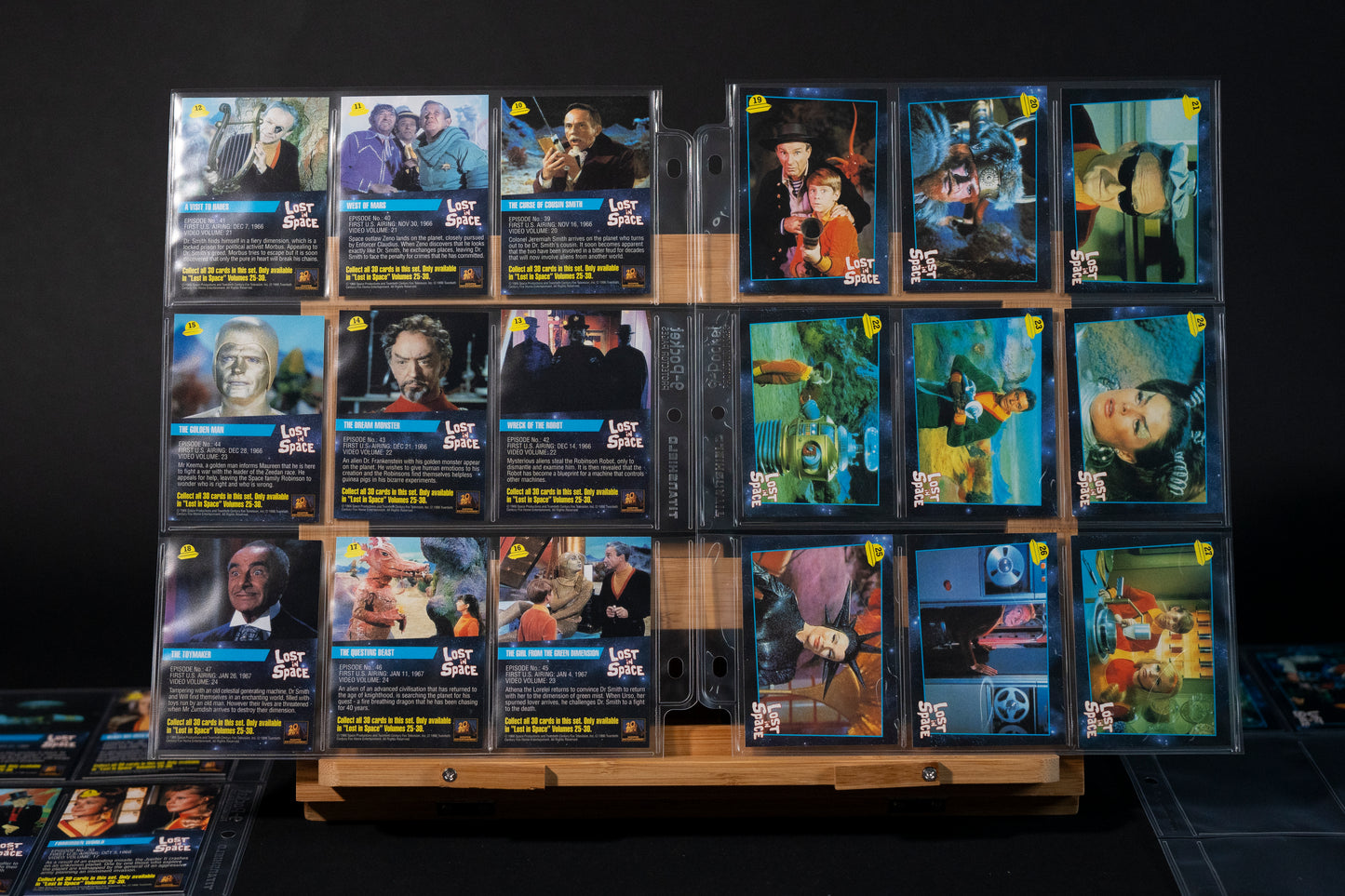 Lost in Space Trading Cards, Australian Video Card Set, 1966 TV Series [1996], Complete Set (1-30) in binder pages