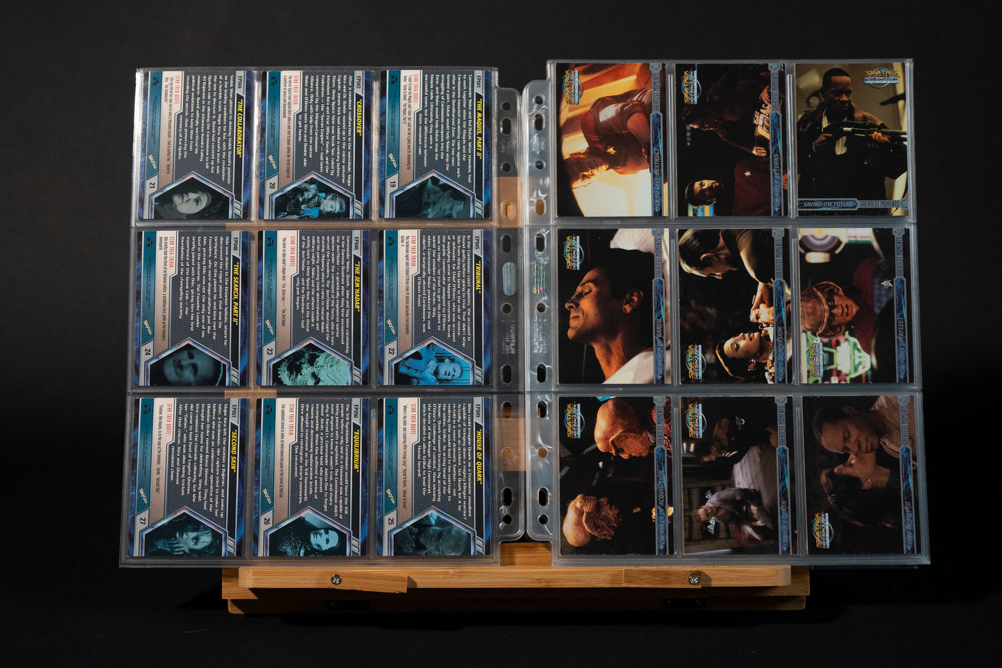 Star Trek : Deep Space Nine - Memories From The Future Trading Cards, SkyBox, 1994, Complete Base Set (1-100) in binder pages