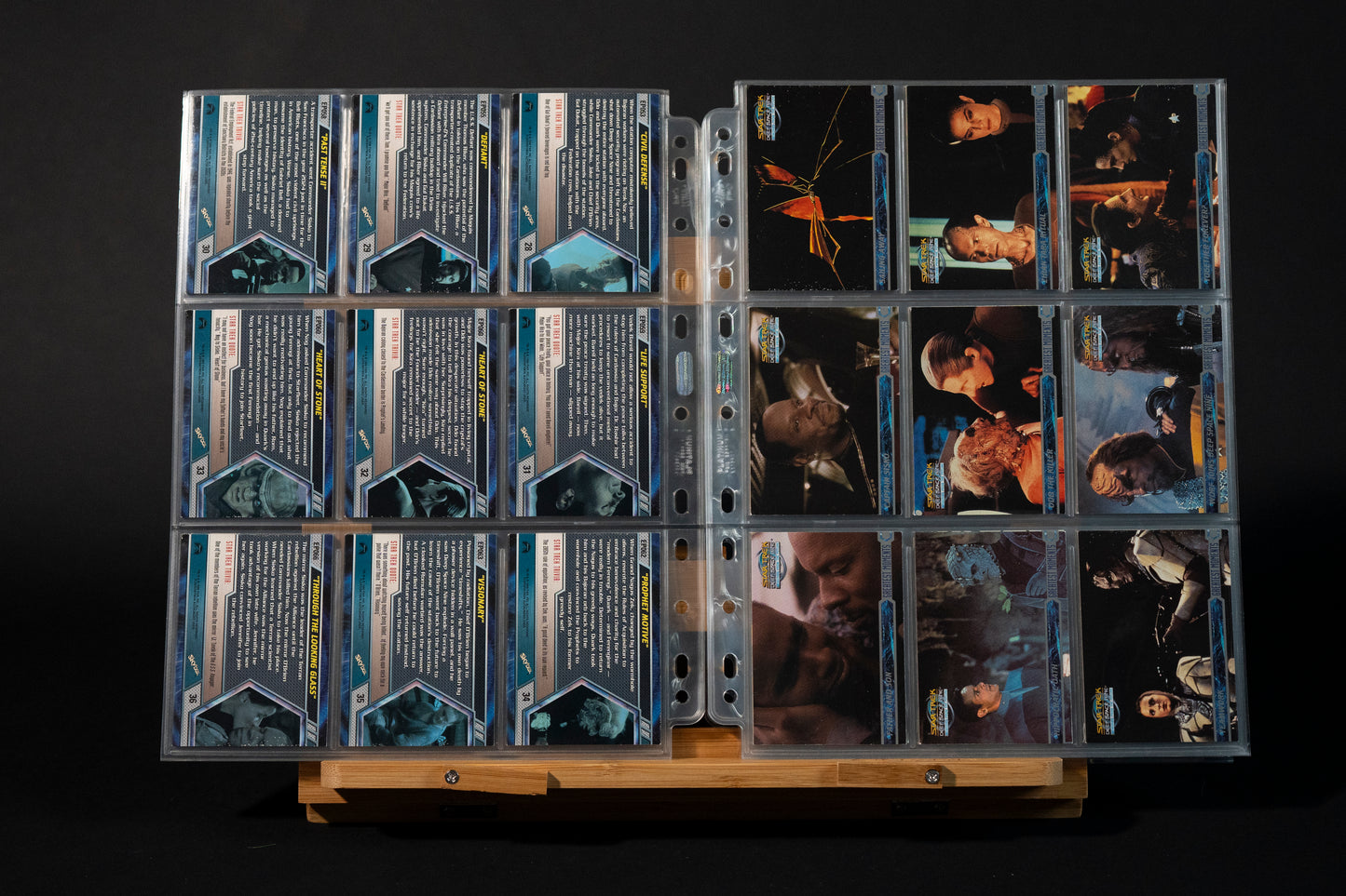 Star Trek : Deep Space Nine - Memories From The Future Trading Cards, SkyBox, 1994, Complete Base Set (1-100) in binder pages