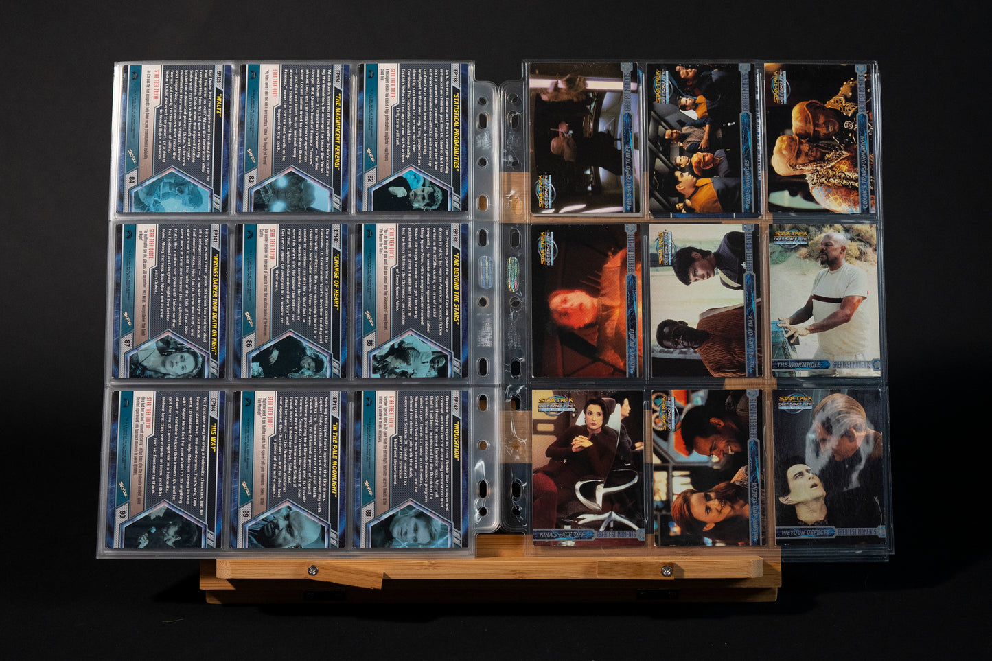 Star Trek : Deep Space Nine - Memories From The Future Trading Cards, SkyBox, 1994, Complete Base Set (1-100) in binder pages