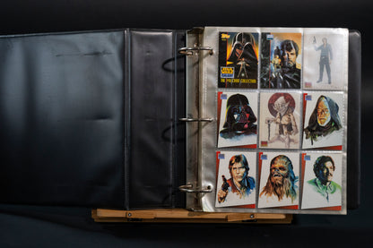 Star Wars Galaxy Topps, Series 1 & 2 Base Set Trading Card Bundle, NOT COMPLETE 222/275, in Binder