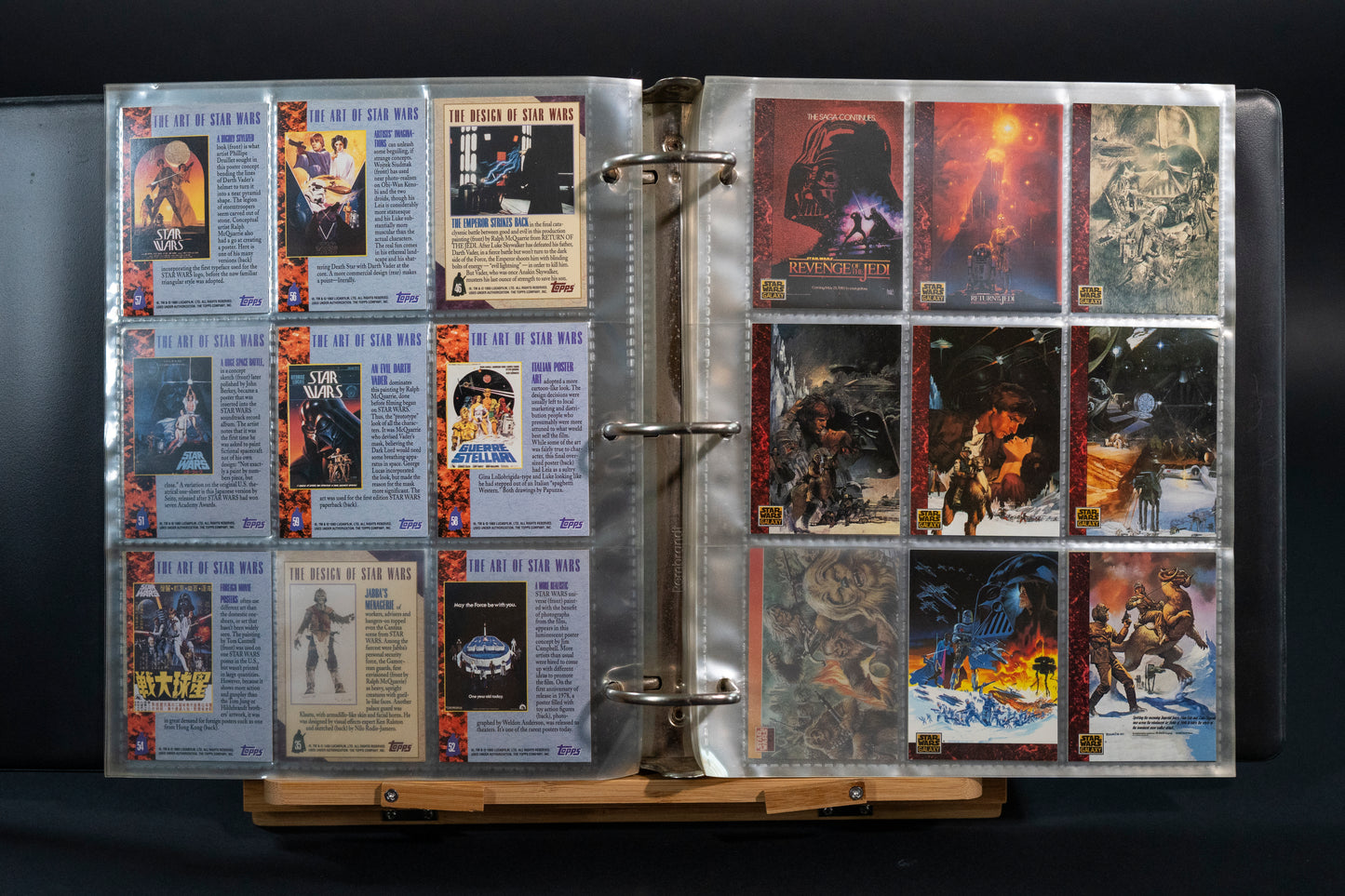 Star Wars Galaxy Topps, Series 1 & 2 Base Set Trading Card Bundle, NOT COMPLETE 222/275, in Binder