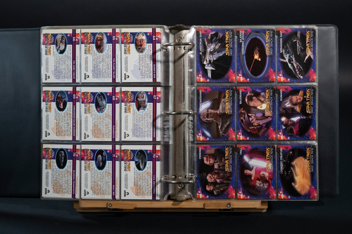 Star Trek : Deep Space Nine Premiere Trading Cards, SkyBox, 1993, Complete Base Set (1-100) PLUS 3 Spectra Cards in binder