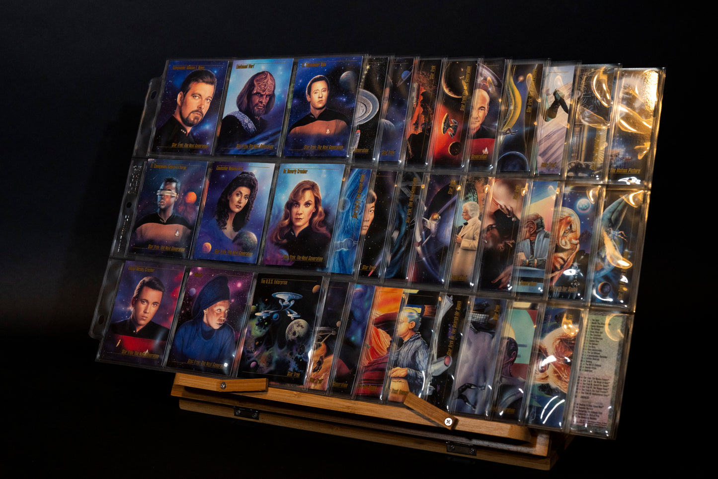 Star Trek Master Series Trading Cards, Skybox, 1993, Complete Base Set  (90 cards in binder pages - NO SPECTRA CARDS)