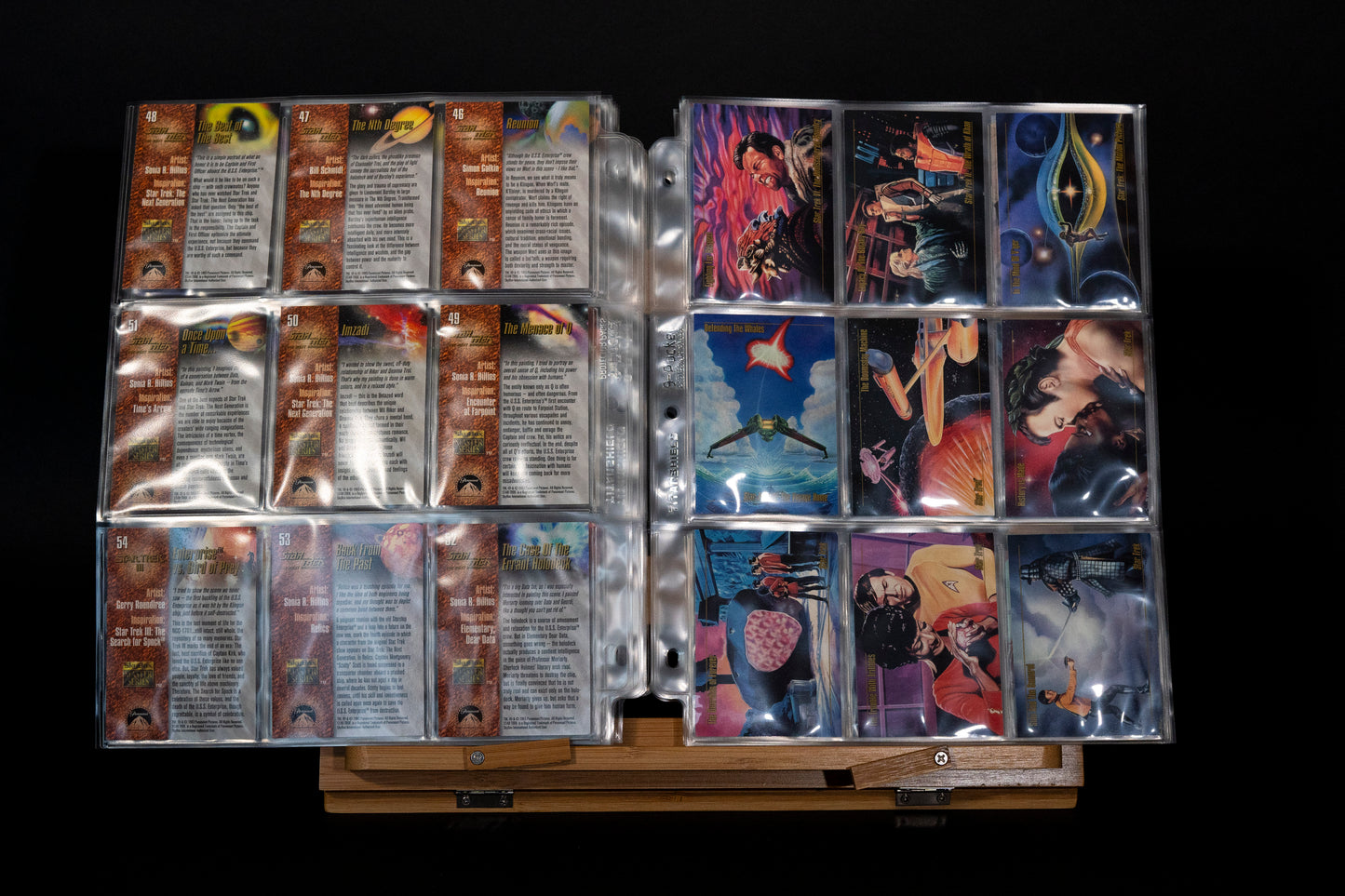 Star Trek Master Series Trading Cards, Skybox, 1993, Complete Base Set  (90 cards in binder pages - NO SPECTRA CARDS)