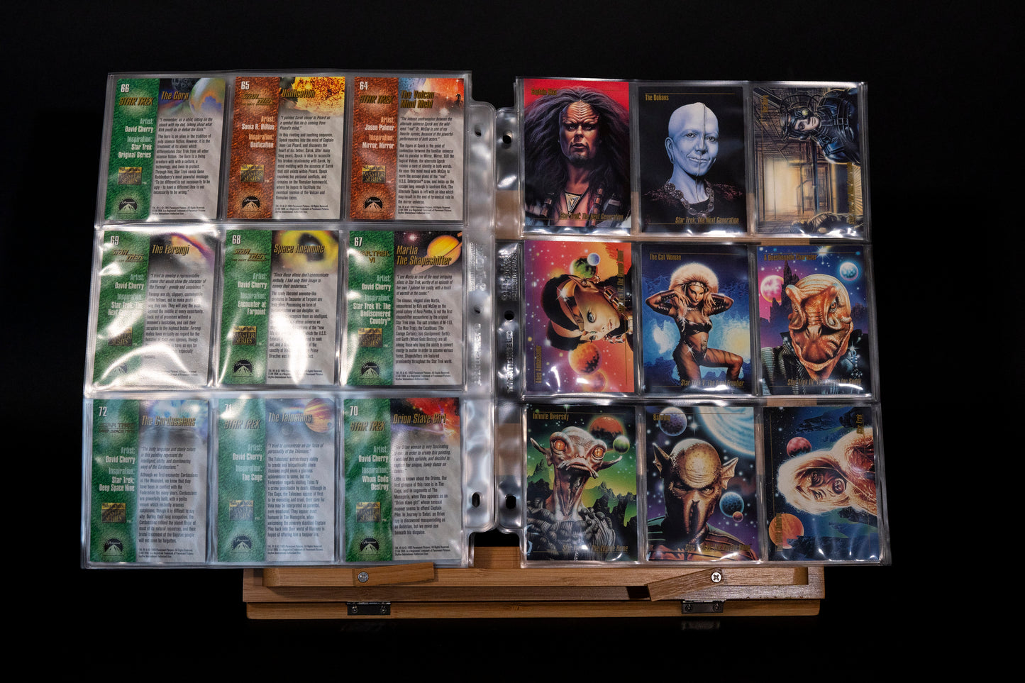 Star Trek Master Series Trading Cards, Skybox, 1993, Complete Base Set  (90 cards in binder pages - NO SPECTRA CARDS)