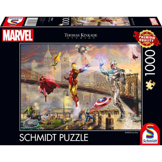 1000pc Jigsaw - Thomas Kinkade: Marvel Avengers Iron Man - New Boxed