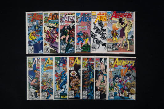 The Avengers, Vol.1, #343-355 run, x13 comic bundle, Marvel Comics, 1992