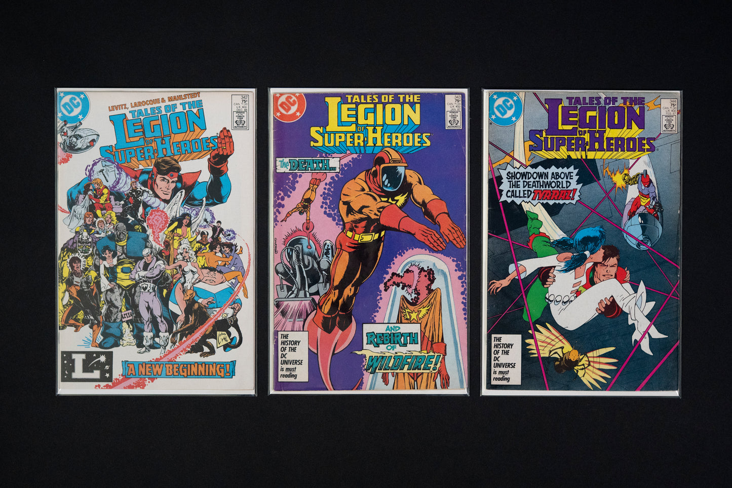 Legion of Super-Heroes, #342 343 & 344, DC Comics, 1986 1987