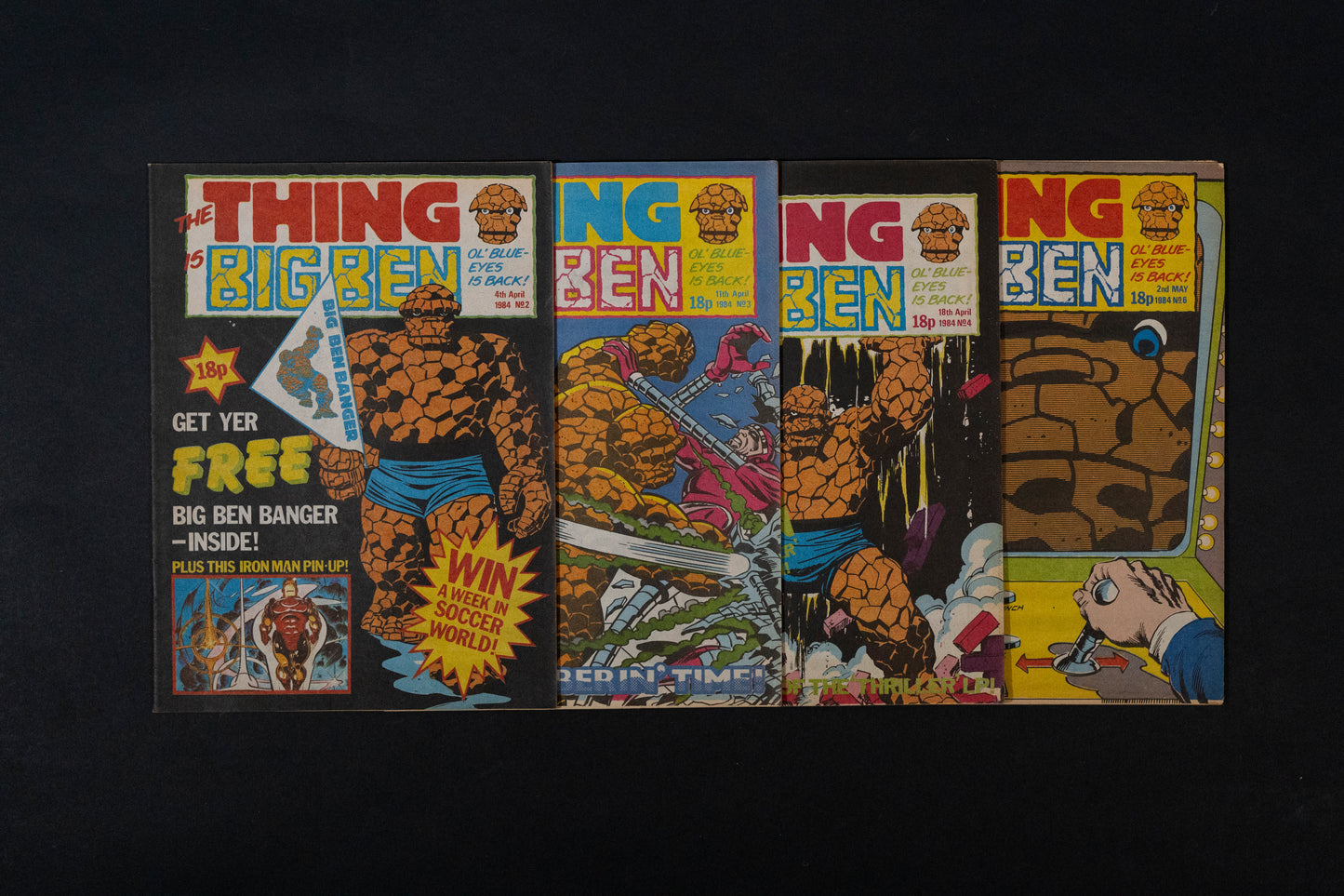 The Thing is Big Ben, #2 3 4 6, Marvel UK Comics, 1984