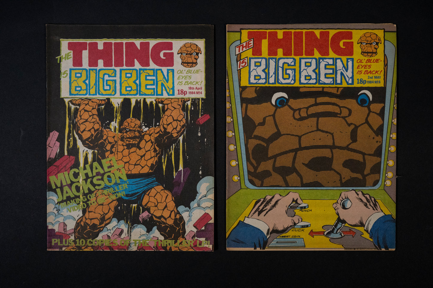 The Thing is Big Ben, #2 3 4 6, Marvel UK Comics, 1984