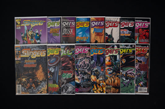 Slingers, #0-12 Complete Series (includes 4 x #1 Variant Covers), Marvel Comics, 1998