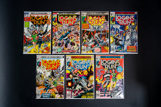 Logans Run, Complete Set 1-7, Marvel Comics, 1977