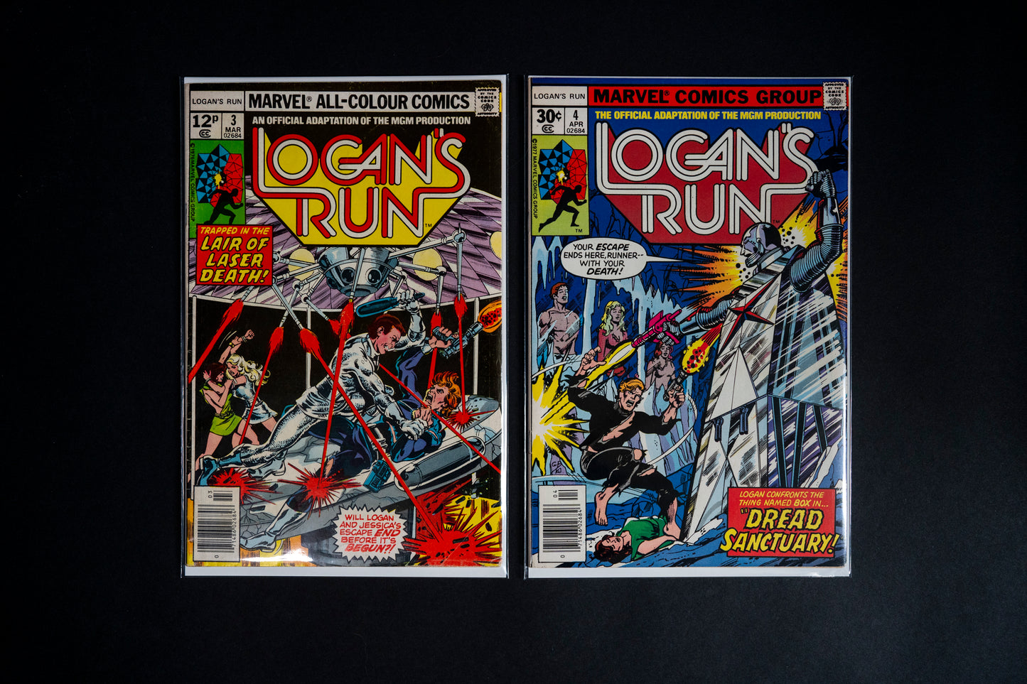 Logans Run, Complete Set 1-7, Marvel Comics, 1977