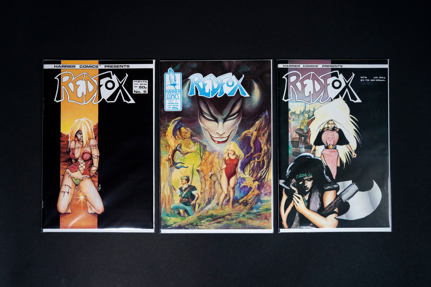 Redfox (Barbarian Female), #6 #7 #8 #9 #10, Harrier Comics