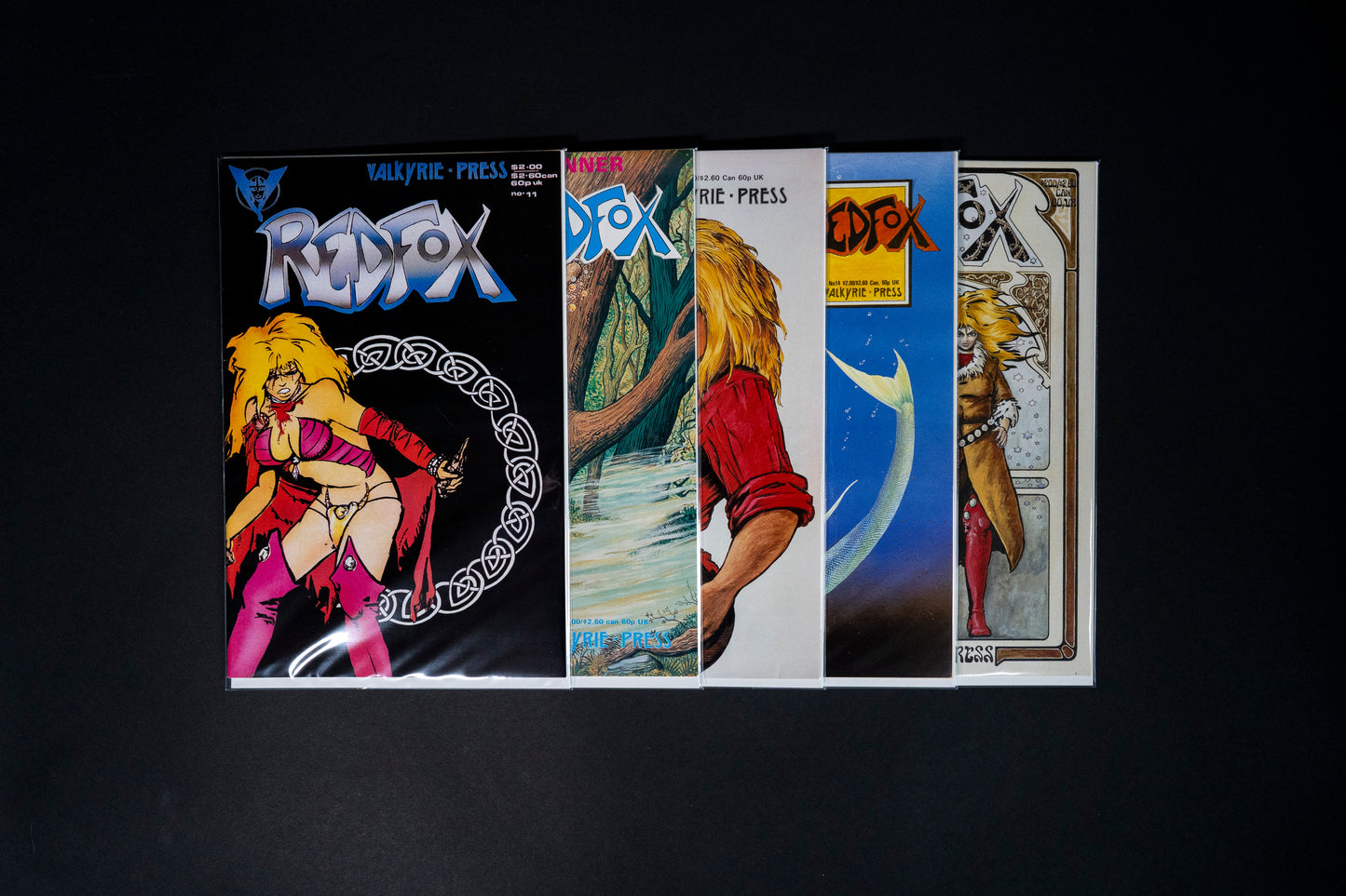 Redfox (Barbarian Female), #11 #12 #13 #14 #15, Valkyrie Press Comics