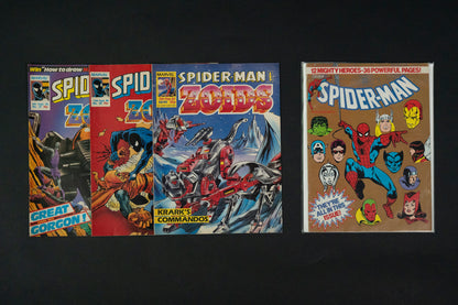 Spider-Man and Zoids #27 28 [1986] & 29 [1987] PLUS Spiderman #616 [1984] Marvel Comics