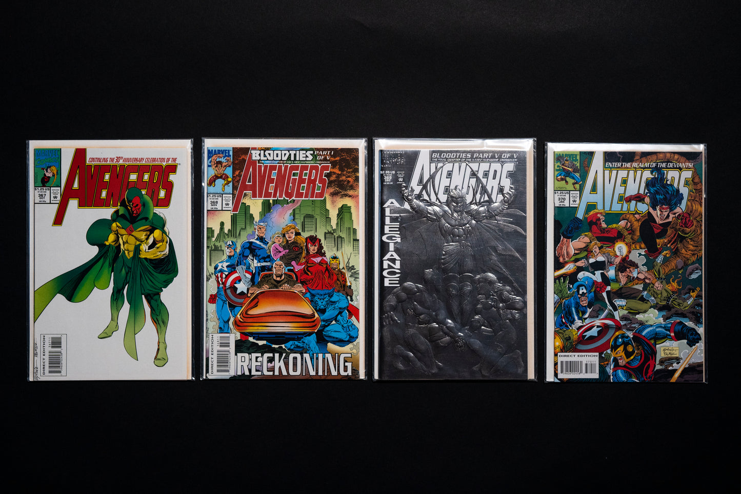 The Avengers, Vol.1, #343-378 run, x36 comic bundle, Marvel Comics, 1992 1993 1994