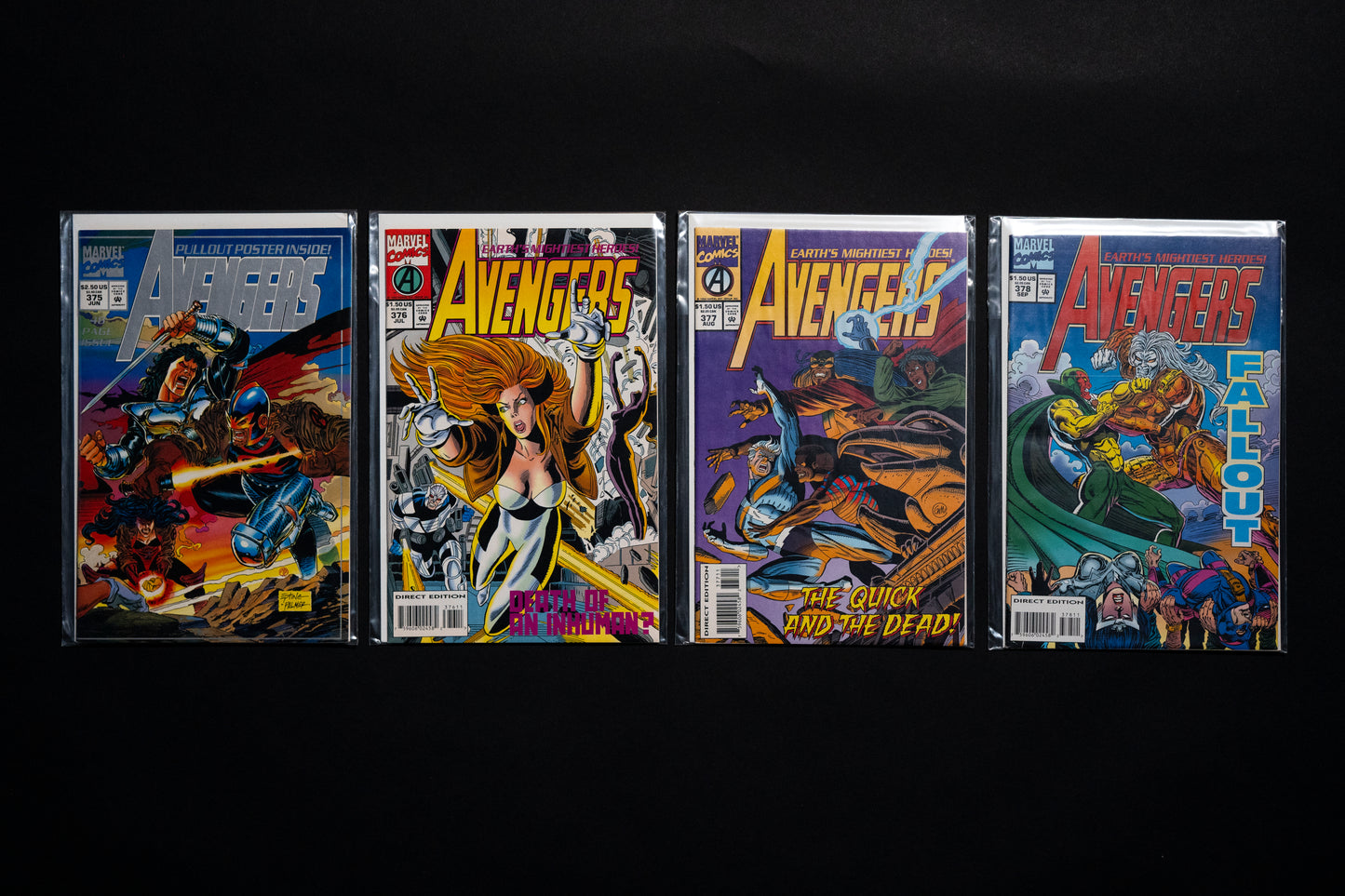 The Avengers, Vol.1, #343-378 run, x36 comic bundle, Marvel Comics, 1992 1993 1994