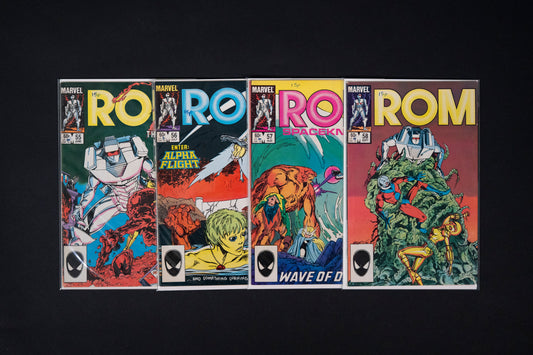 ROM Spaceknight, #55 56 57 & 58, Marvel Comics, 1984