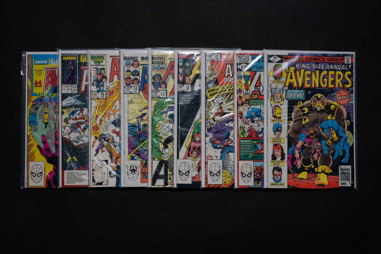 Avengers, Annuals #9-#17, Marvel Comics, 1979-1988