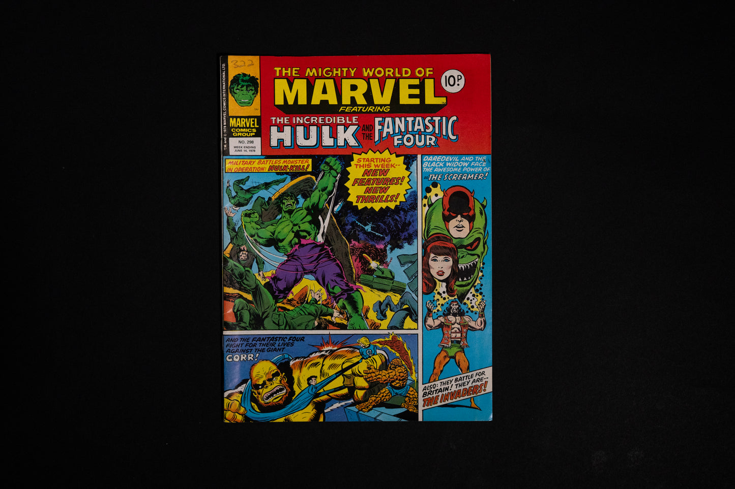 Mighty World of Marvel ft. Hulk & Fantastic Four, Marvel UK Comics Bundle, 1978 /1979