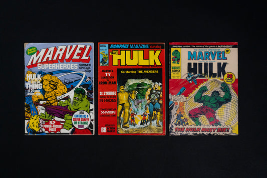 Marvel UK Comics Bundle Starring The Hulk, 1975 / 1979