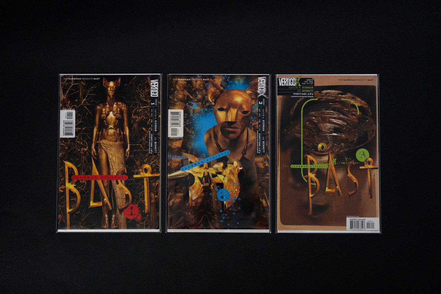 Sandman Presents Bast, #1-3 Complete Mini Series, Vertigo Comics, 2001