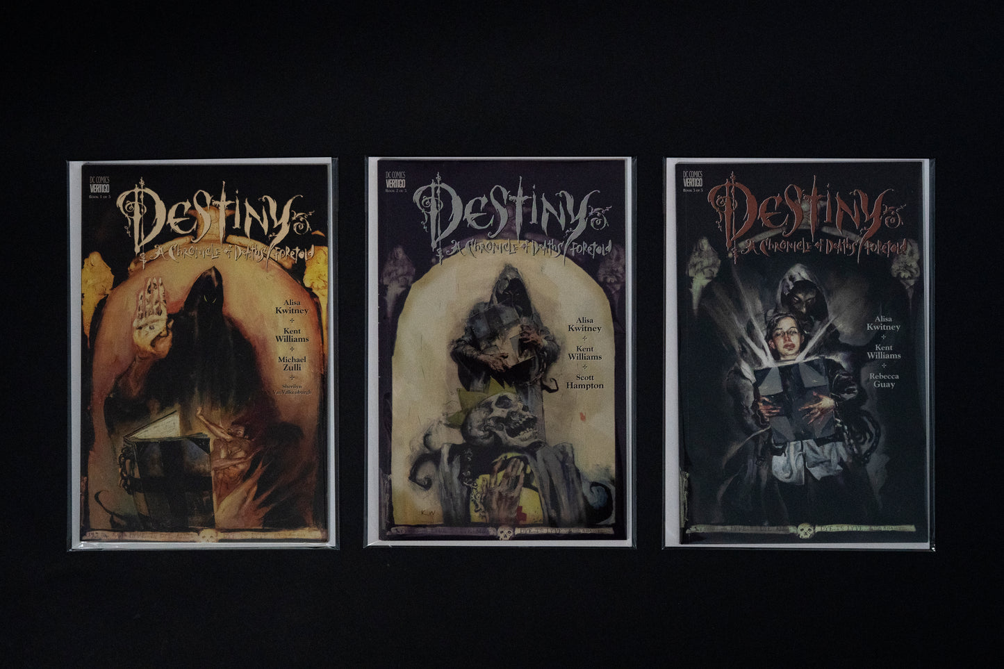 Destiny, A Chronicle of Deaths Foretold, Complete set books #1-3, Vertigo Comics, 1997