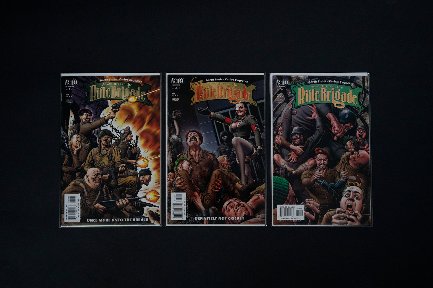 Adventures in the Rifle Brigade, Complete set #1-3, Vertigo Comics, 2000