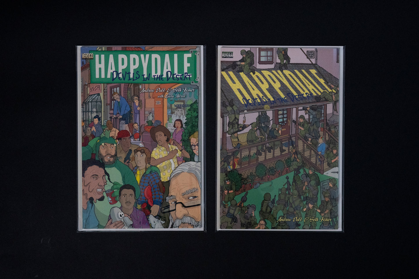 Happydale, Devils in the Desert, Complete set books #1 & 2 Vertigo Comics, 1999